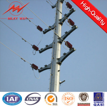 10m 5kn acero galvanizado poste eléctrico para la línea de distribución de Ghana